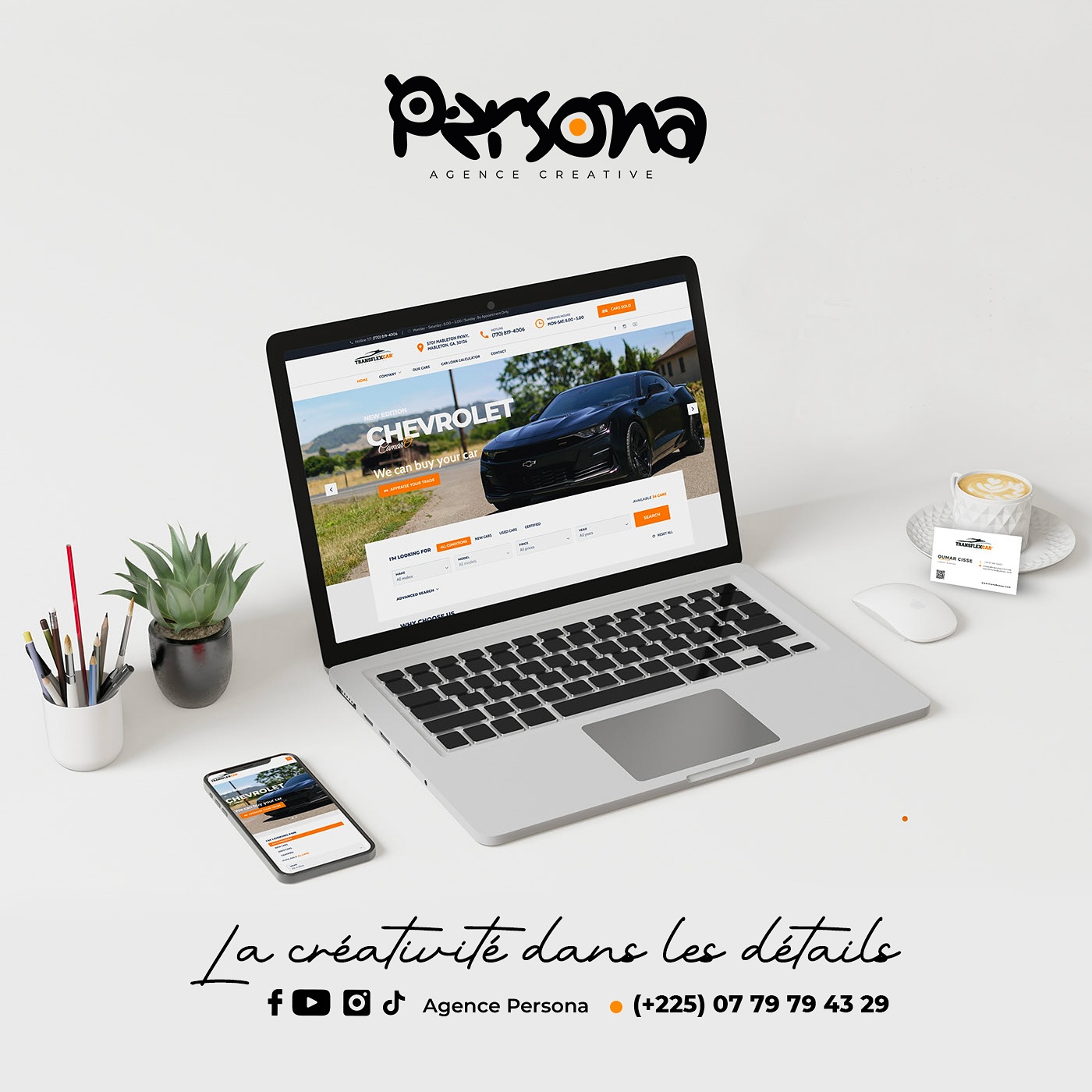 TRANSFLEXCAR, concessionnaire automobile basé à Atlanta(USA) . Nous avons conçu le site officiel, réalisé également le logo et les cartes de visite . 

Vous avez dit site web? Évidemment que nous savons le faire . On en parle ? 

Tel/Whatsapp : (+225)0779794329
Email : info@agencepersona.com

#abidjan #abidjanplaces #digitaldesign #websitedesigner #websitedeveloper #webdesigners #cotedivoire🇨🇮 #atlantadesigner #follow4follows #likesharecomment #follow4followback #viewoftheday #entrepeneur #entreprenariat